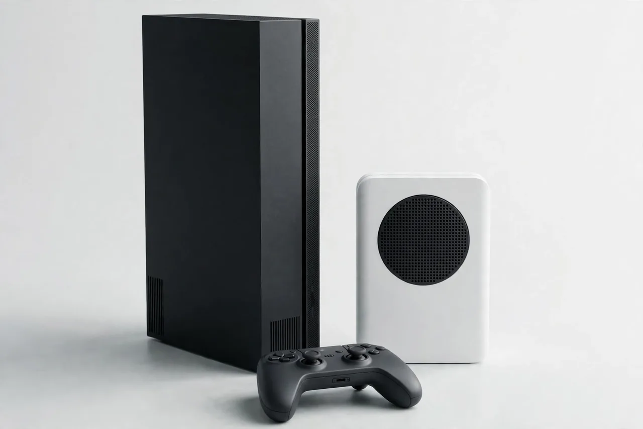Xbox Series X and Xbox Series S consoles side by side with a controller, the two Xbox consoles that run GTA 6